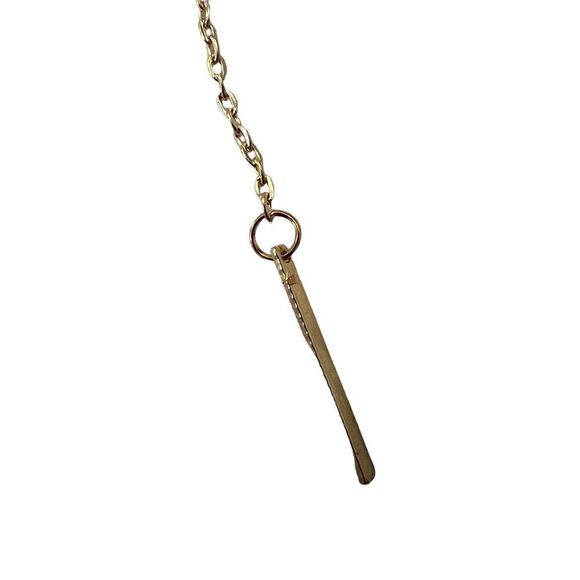 Gold Tone Dainty Lariat Necklace - Picture 3 of 3